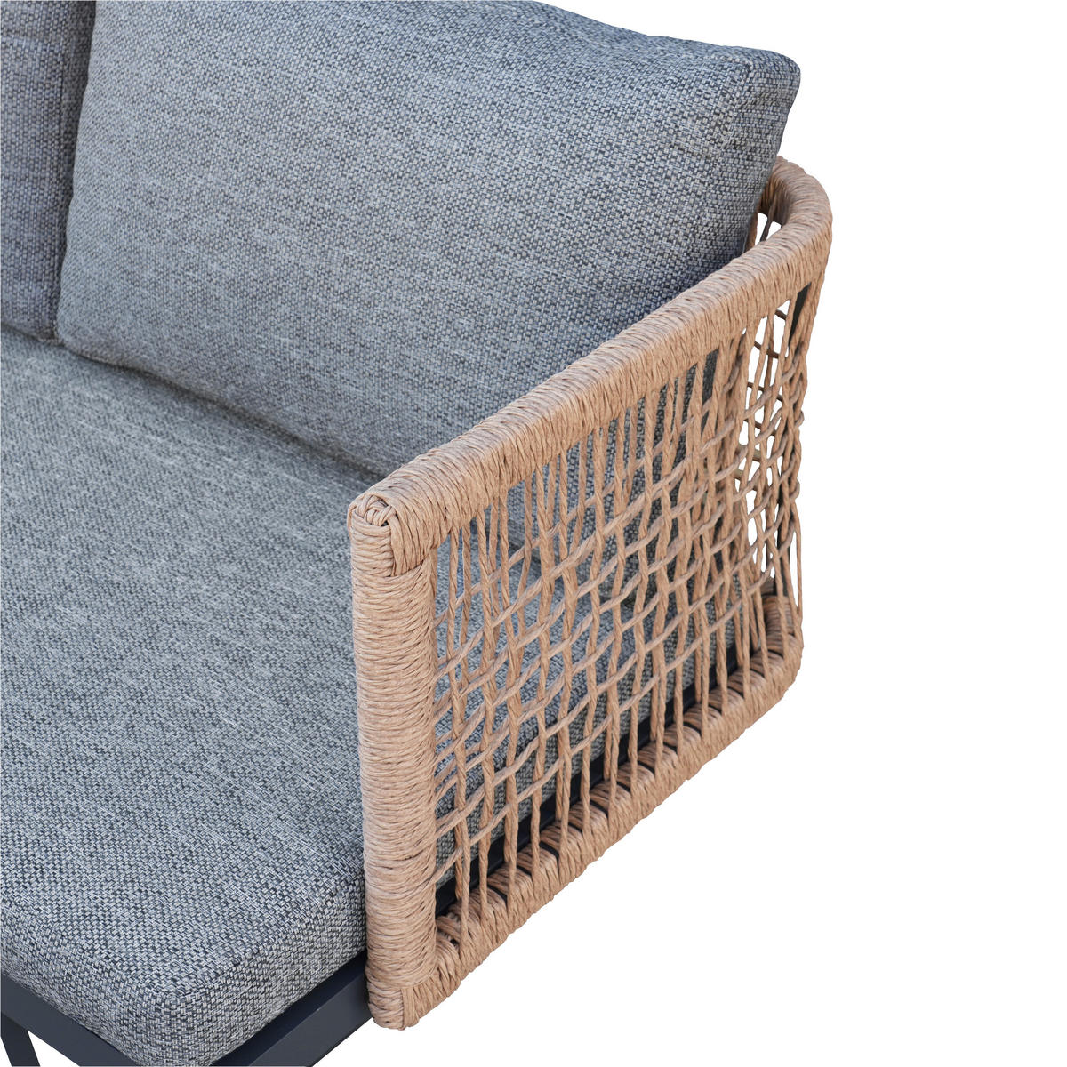 POCOline Gartensitzgruppe Cancun grau Alu Cancun - natur/grau - POCOline