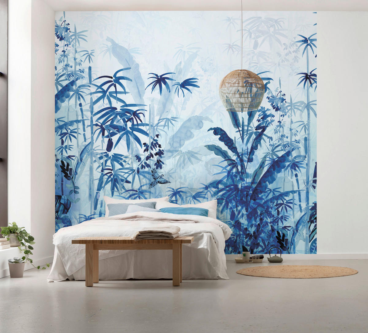 Komar Fototapete Blue Jungle B/L: ca. 300x280 cm Blue Jungle - (300,00/280,00cm) - Komar