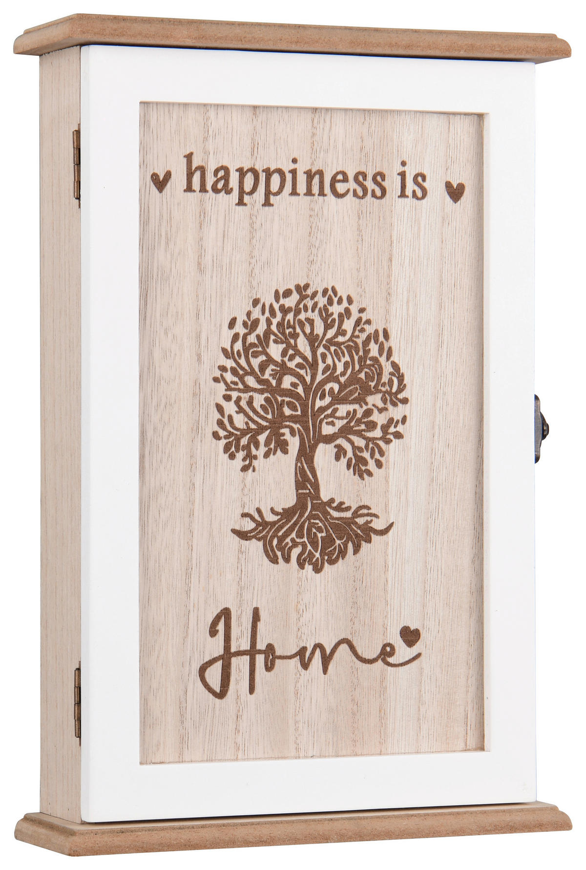 Schlüsselkasten Sandra weiß natur B/H/T: ca. 20x30x6 cm Sandra - weiß/natur (20,00/30,00/6,00cm)