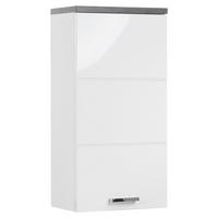 Badhängeschrank Praya Dark Concret weiß Hochglanz B/H/T: ca. 36x71x22 cm Praya - weiß (36,00/71,00/22,00cm)