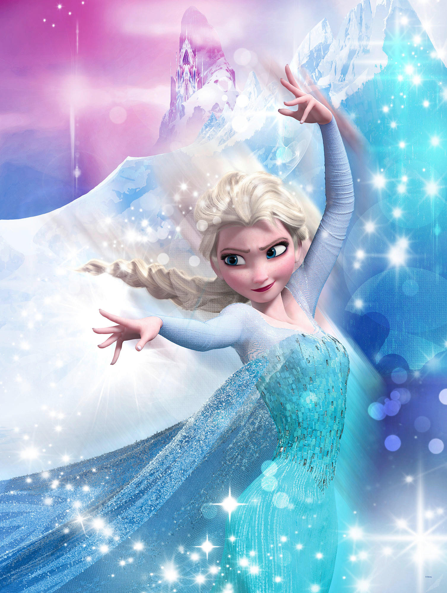 Komar Poster Frozen 2 Elsa Action Disney B/L: ca. 30x40 cm Frozen 2 Elsa Action - (30,00/40,00cm) - Komar