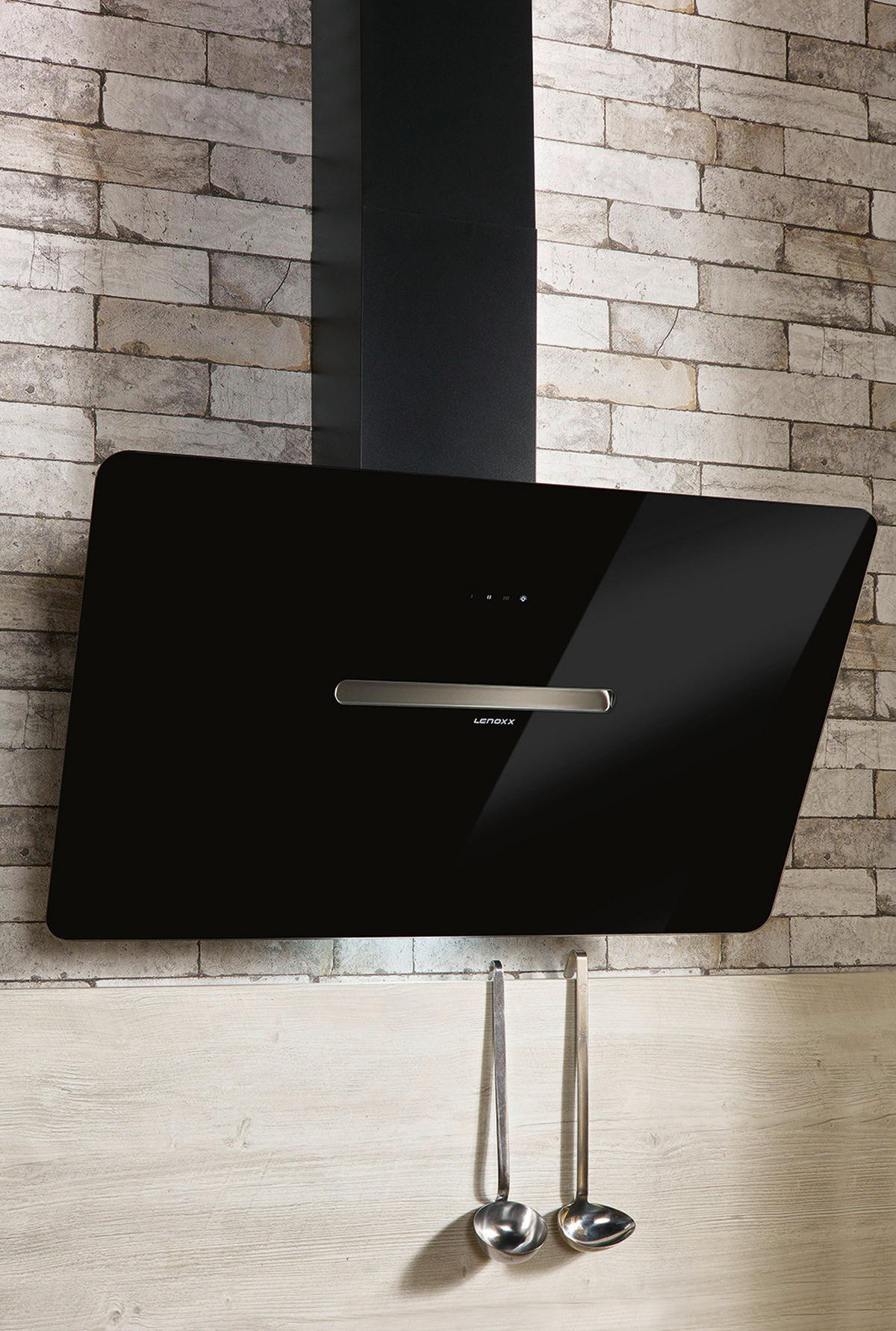 INTERPLAN Dunstabzugshaube Carat Touch Black 90 schwarz Glas Edelstahl B/H/T: ca. 90x40x40 cm Carat Touch Black 90 - schwarz (90,00/40,00/40,00cm) - INTERPLAN