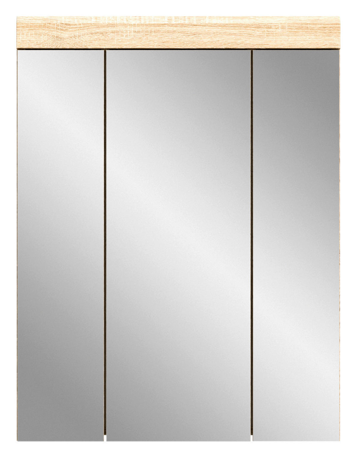 Badhängeschrank LAMBADA Eiche Sonoma hell Nachbildung Spiegel B/H/T: ca. 60x79x18 cm LAMBADA - Eiche (60,00/79,00/18,00cm) - xonox.home