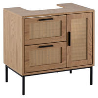 Waschbeckenunterschrank Eiche natur Optik B/H/T: ca. 60x60x40 cm Waschbeckenunterschrank - Eiche natur (60,00/60,00/40,00cm) - Wohnling