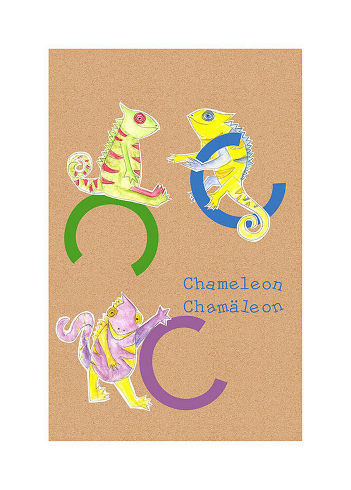 Komar Poster ABC Animal C Buchstaben B/L: ca. 50x70 cm ABC Animal C - (50,00/70,00cm) - Komar