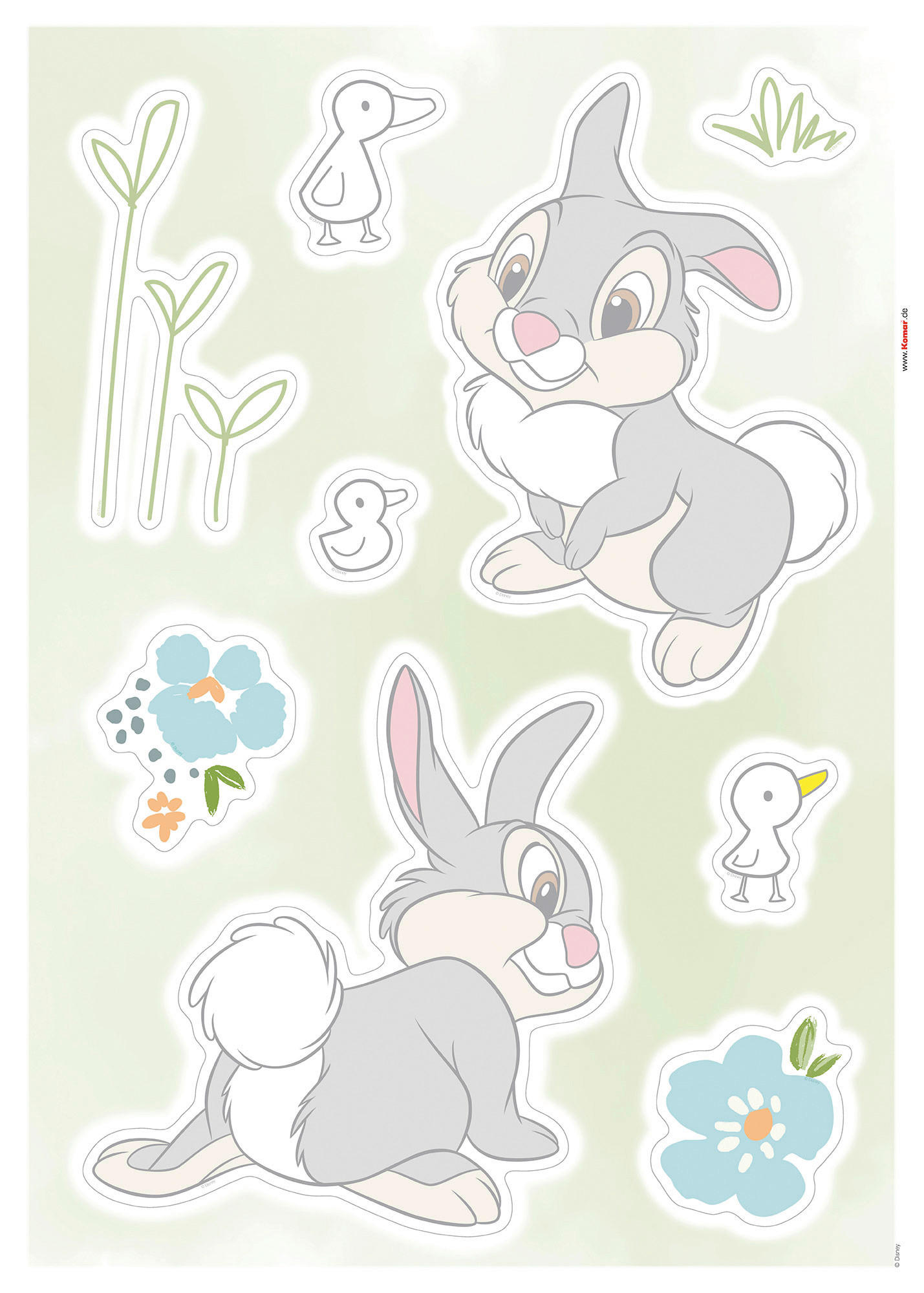 Komar Wandtattoo Thumper Growing Carrots  Thumper Growing Carrots B/L: ca. 50x70 cm Thumper Growing Carrots - (50,00/70,00cm) - Komar