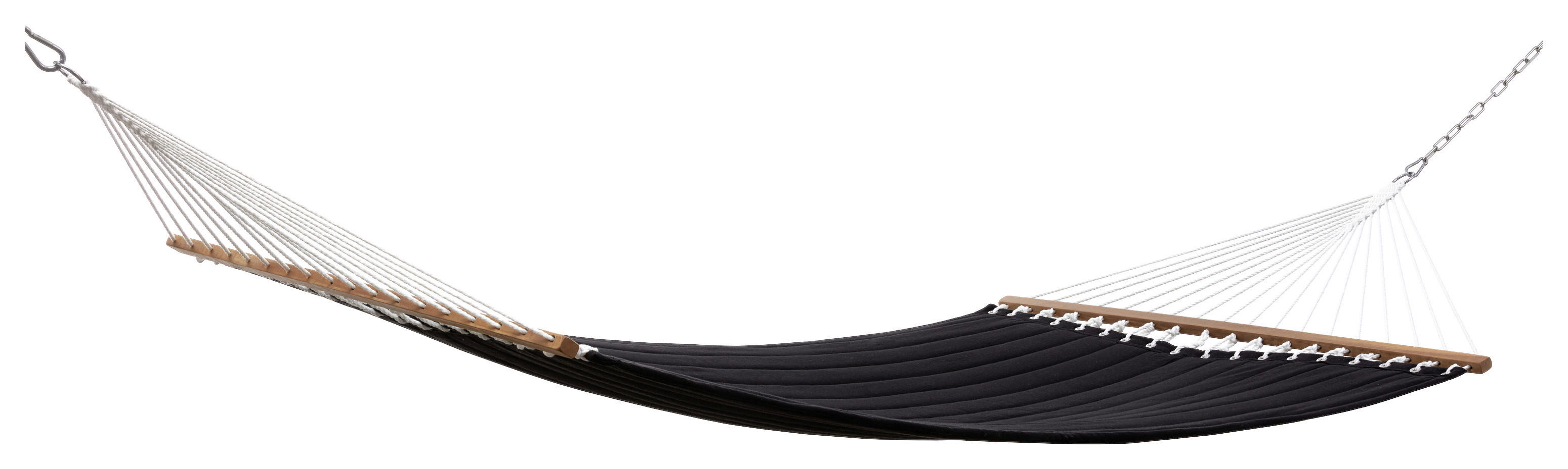 Grasekamp Stabhängematte schwarz Holz B/L: ca. 140x200 cm Stabhängematte - schwarz (140,00/200,00cm) - Grasekamp