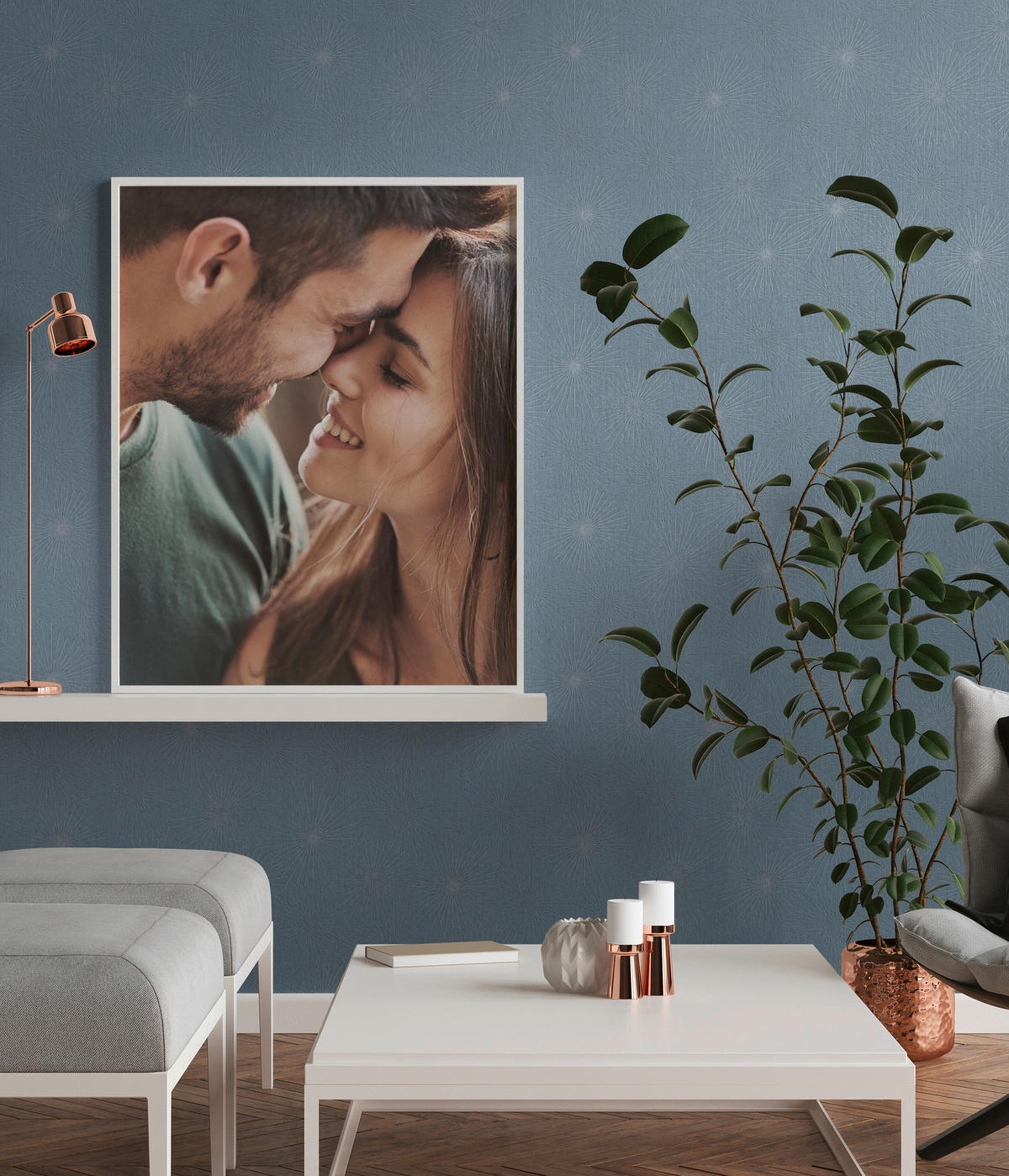 A.S.Création Vliestapete grau blau silber B/H/D: ca. 53x1005x8,4 cm Vliestapete - blau/silber (8,40/1005,00cm) - A.S.Creation