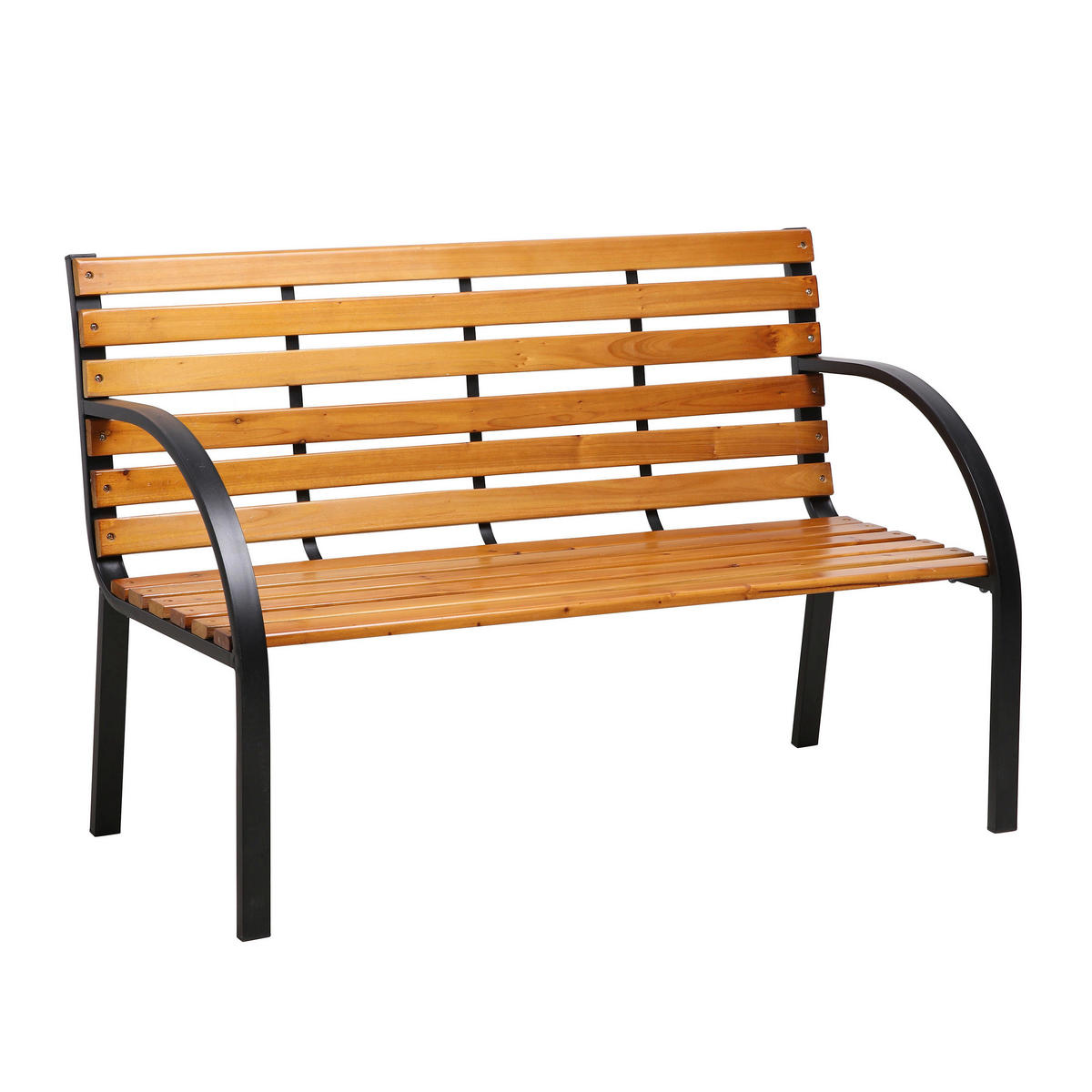 AXI Outdoor Living Gartenbank Otis braun Metall B/H/L: ca. 60x83x122 cm Otis - braun/schwarz (122,00/60,00/83,00cm) - AXI Outdoor Living