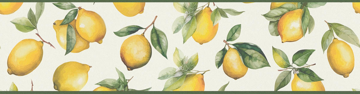 A.S.Création Bordüre gelb weiß grün B/H/D: ca. 17x500x6,8 cm Bordüre_selbstklebend - weiß/gelb (6,80/500,00cm) - A.S.Creation