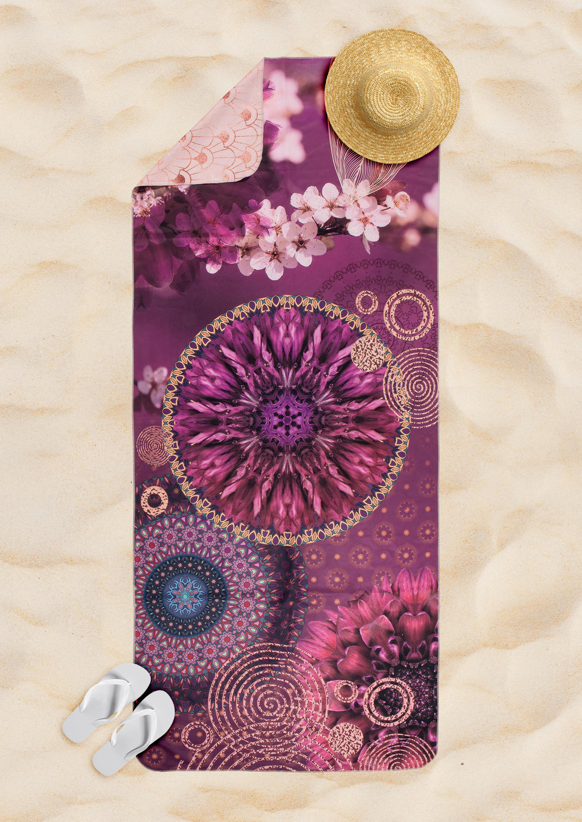 Strandtuch Aluna Multi Polyester B/L: ca. 75x180 cm Aluna - Multi (75,00/180,00cm) - HIP