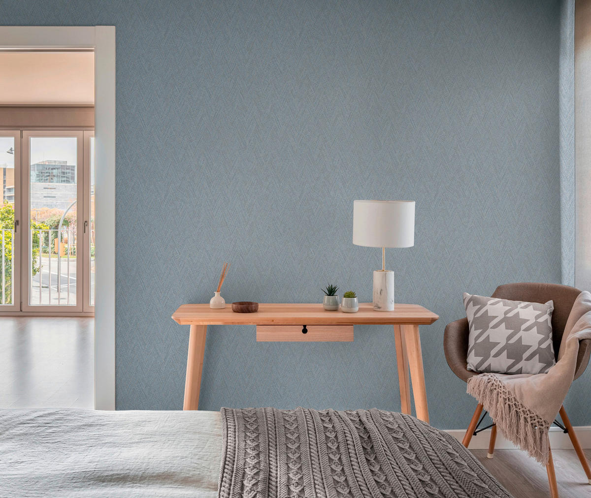 A.S.Création Vliestapete blau braun B/H/D: ca. 53x1005x8,5 cm Vliestapete - blau/braun (8,50/1005,00cm) - A.S.Creation