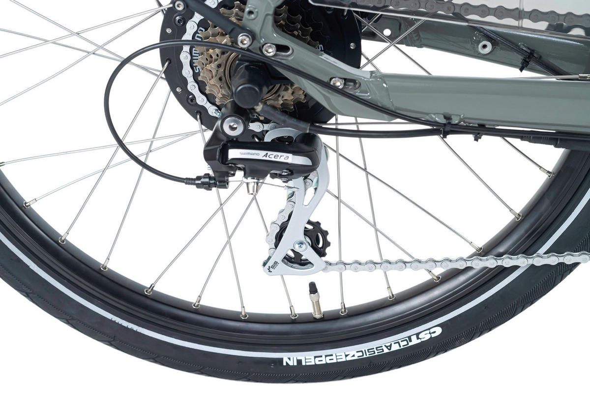 Adore E-Bike Urban Deluxe 259E 24 Zoll Rahmenhöhe 56 cm 7 Gänge grau grau ca. 250 W ca. 24 Zoll Urban Deluxe - grau - Adore