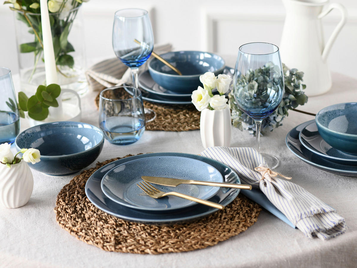 CreaTable Tafelservice Reactive BLUE petrol Keramik Reactive BLUE - petrol - CreaTable