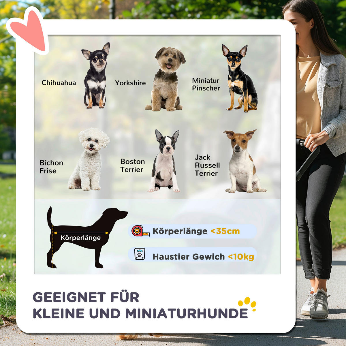 PawHut Haustier-Trolley schwarz Polyester-Mischgewebe B/H/L: ca. 49,5x98x82 cm Haustier-Trolley - schwarz (82,00/49,50/98,00cm) - PawHut
