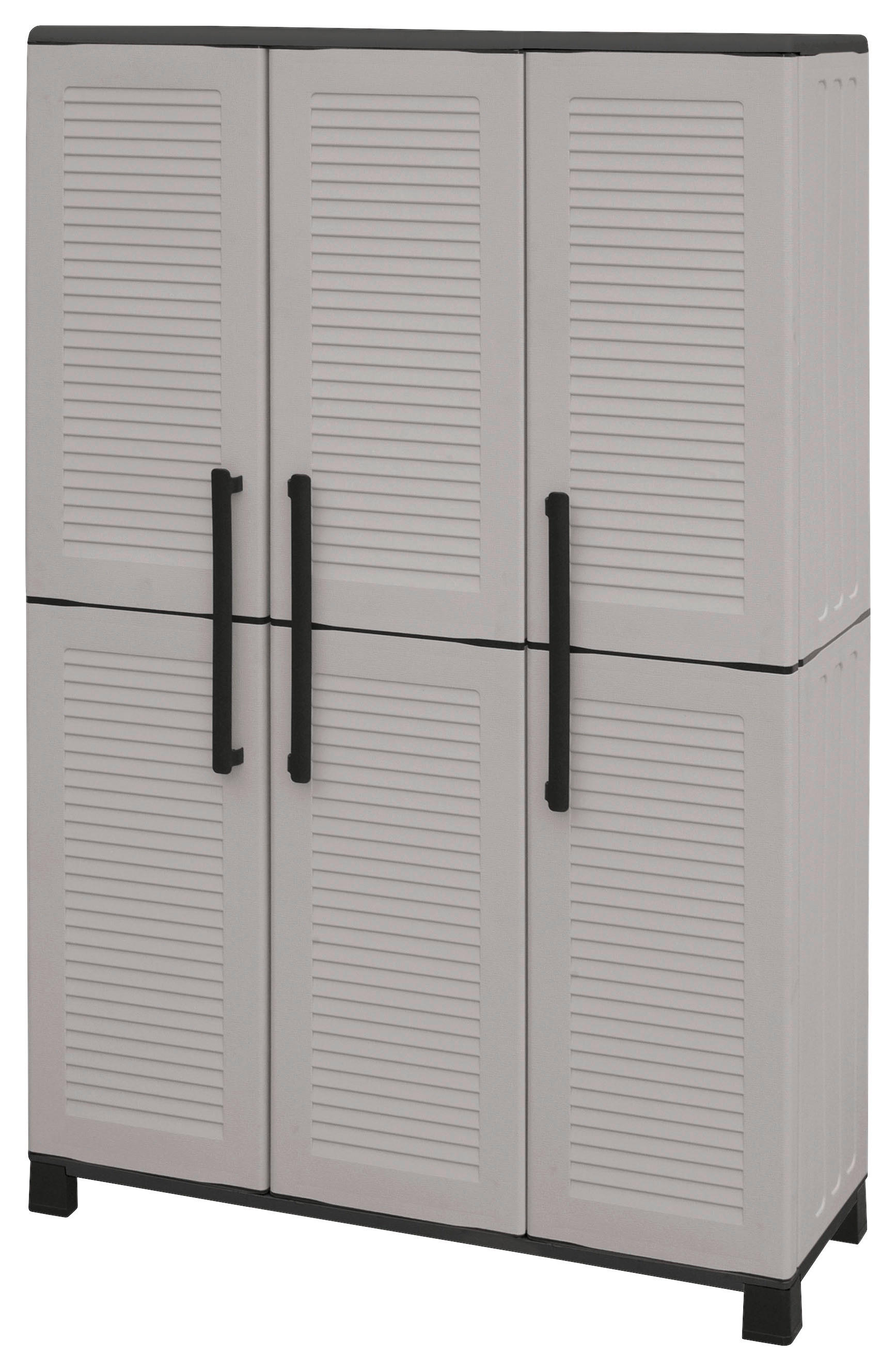 Linea Family Kunststoffschrank Family grau Kunststoff B/H/T: ca. 102x169x37 cm Family - grau (102,00/169,00/37,00cm) - Linea Family
