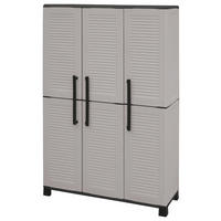 Linea Family Kunststoffschrank Family grau Kunststoff B/H/T: ca. 102x169x37 cm Family - grau (102,00/169,00/37,00cm) - Linea Family