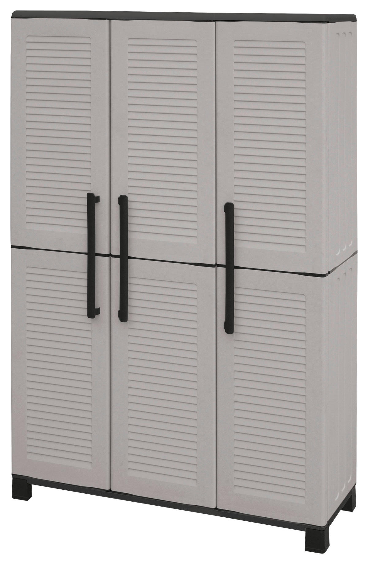 Linea Family Kunststoffschrank Family grau Kunststoff B/H/T: ca. 102x169x37 cm Family - grau (102,00/169,00/37,00cm) - Linea Family