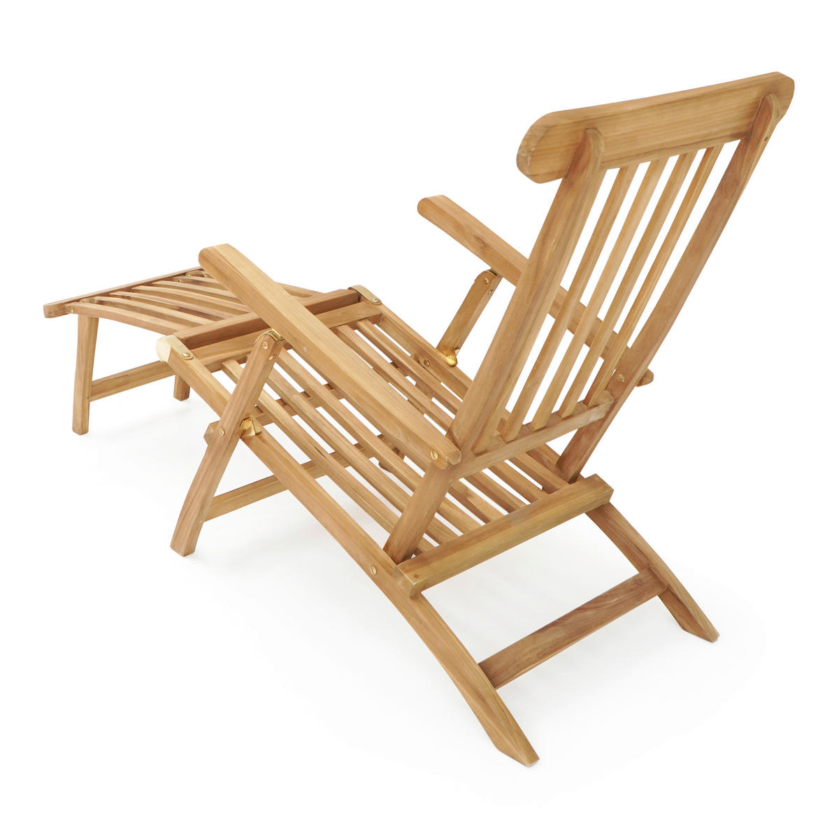 AXI Outdoor Living Gartenliege Costa beige Teakholz B/H/L: ca. 60x80x150 cm Costa - braun/beige (150,00/60,00/80,00cm) - AXI Outdoor Living
