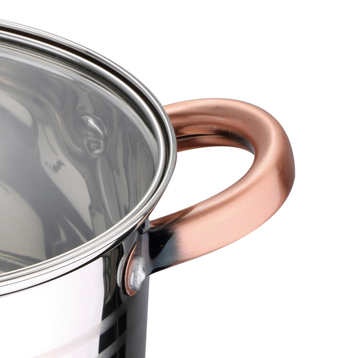 SAN IGNACIO Kochgeschirrset Altea silber Edelstahl 8 tlg. Altea - silber/bronze (29,00/27,00/26,00cm) - SAN IGNACIO