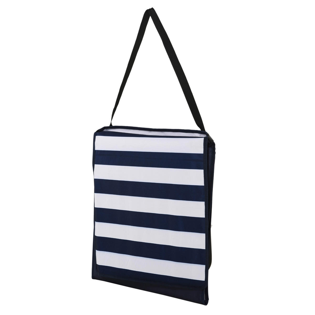 Outsunny Strandliegen blau Polyester B/H/L: ca. 51x40x142 cm Strandliegen - blau/weiß (142,00/51,00/40,00cm) - Outsunny