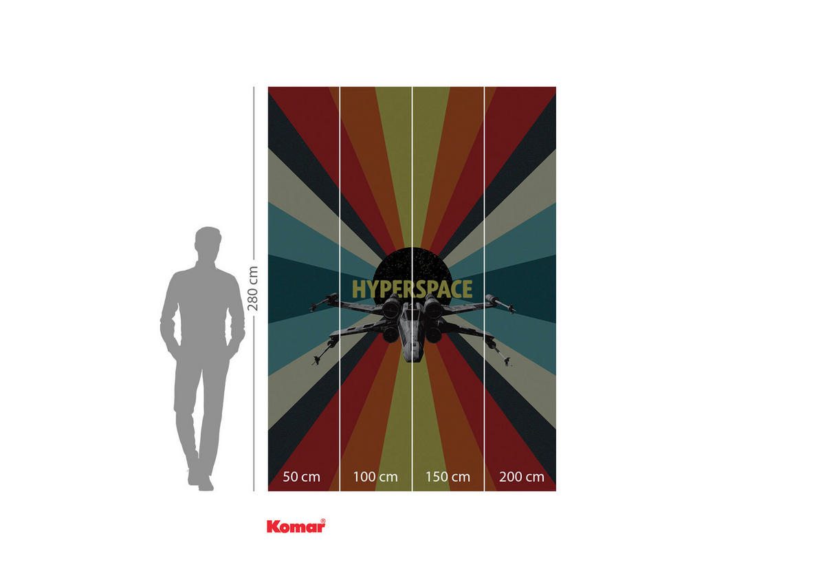Komar Fototapete Star Wars Hyperspace IADX4-029 multicolor Star Wars Hyperspace IADX4-029 - multicolor - Komar