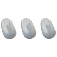 Fackelmann Allroundhaken weiß Kunststoff B/H/T: ca. 7,9x2x17 cm Allroundhaken_Tecno_3erPack - weiß (7,90/2,00/17,00cm) - Fackelmann