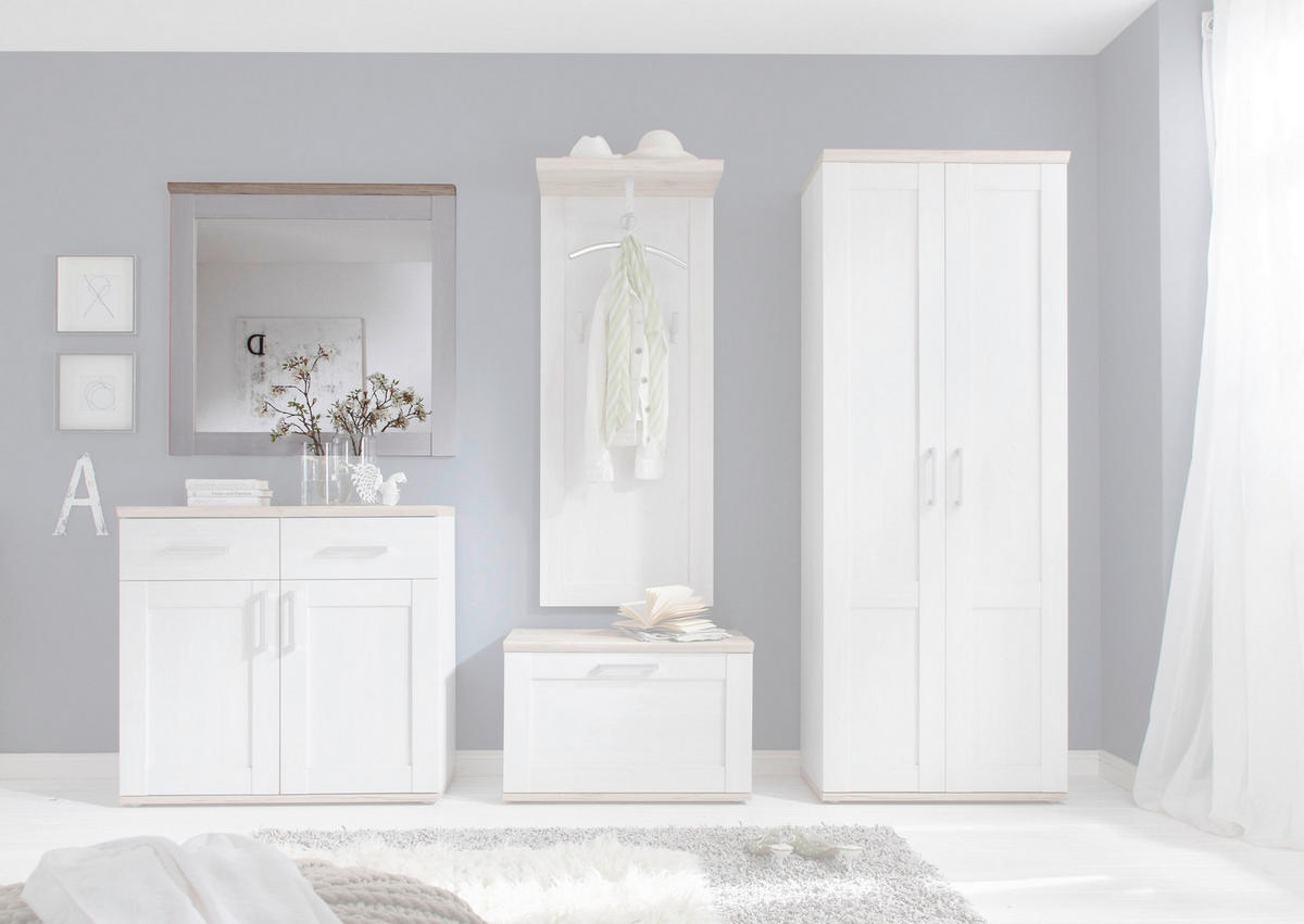 Wandspiegel Romance Sibiu Lärche Nachbildung Eiche San-Remo Nachbildung B/H/T: ca. 96x92x4 cm Romance - Eiche (96,00/92,00/4,00cm)