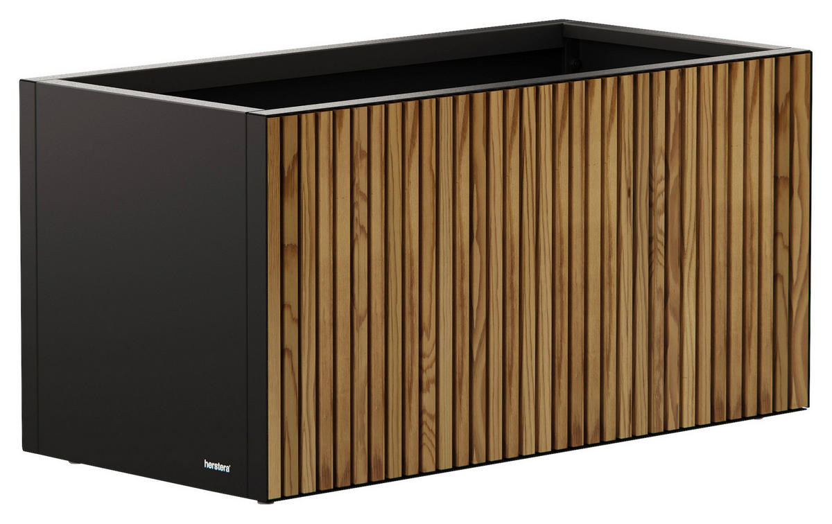 Herstera Garden Pflanzkübel Deco Planter schwarz Metall B/H/L: ca. 100x50x50 cm Deco Planter - schwarz (50,00/100,00/50,00cm) - Herstera Garden