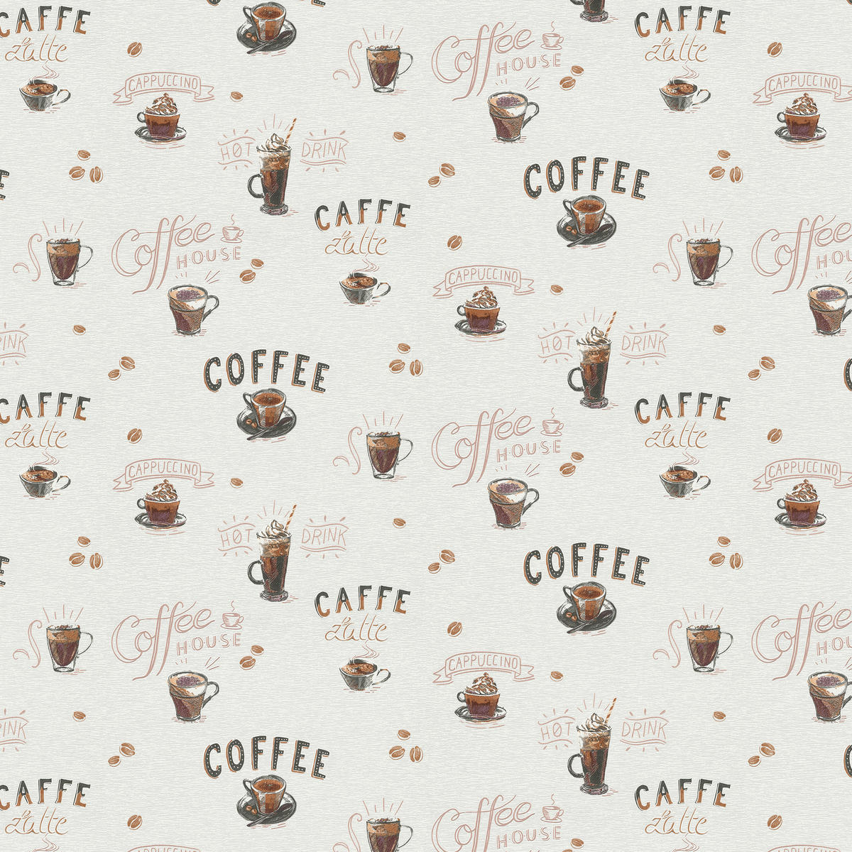 Erismann Vliestapete Coffee creme B/L: ca. 53x1005 cm Vliestapete_10410-14 - creme (53,00/1005,00cm) - Erismann