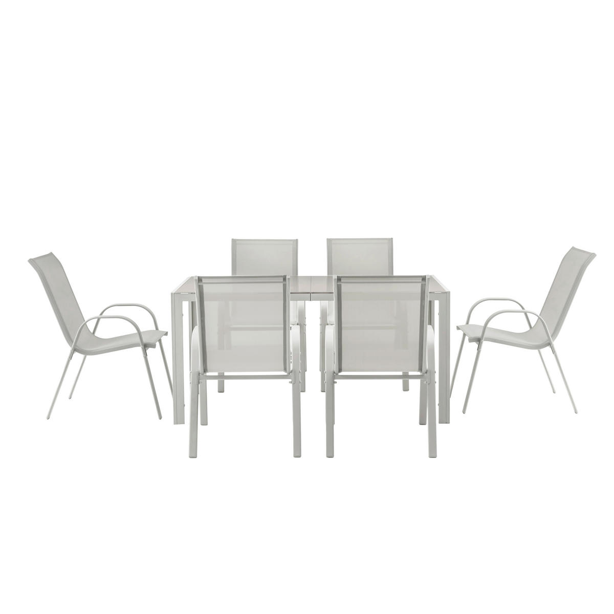 POCOline Gartensitzgruppe Tomar hellgrau Stahl Tomar - hellgrau - POCOline