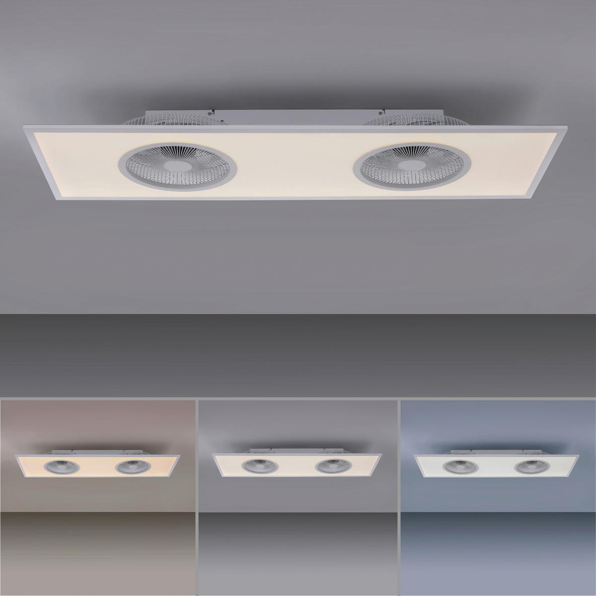 Just Light LED-Deckenleuchte FLAT-AIR 14643-16 weiß Kunststoff B/H/T: ca. 40x12,5x120 cm 1 Brennstellen FLAT-AIR - weiß (40,00/12,50/120,00cm) - Just Light