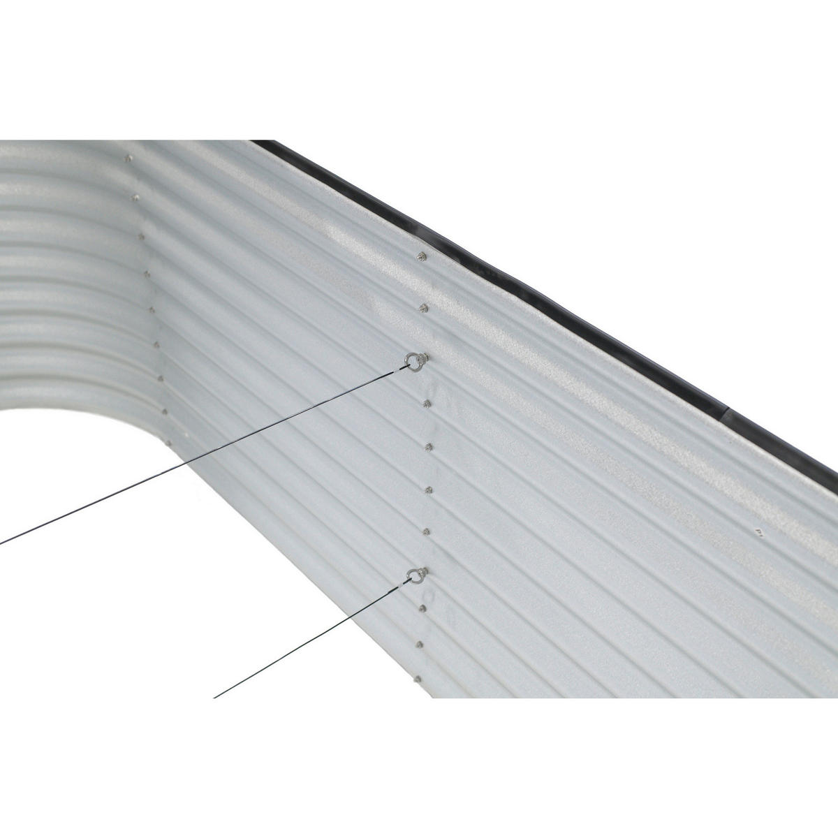 Westmann Hochbeet Oval silber Metall B/H/L: ca. 80x82x240 cm Oval - silber (240,00/80,00/82,00cm) - Westmann