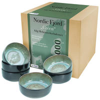 CreaTable Schalen-Set Nordic Fjord Green grün Steinzeug D: ca. 15,5 cm Nordic Fjord Green - grün (15,50cm) - CreaTable