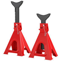 HOMCOM Unterstellbock B/H/L: ca. 23x37,5x26 cm Unterstellbock - rot (26,00/23,00/37,50cm) - HOMCOM