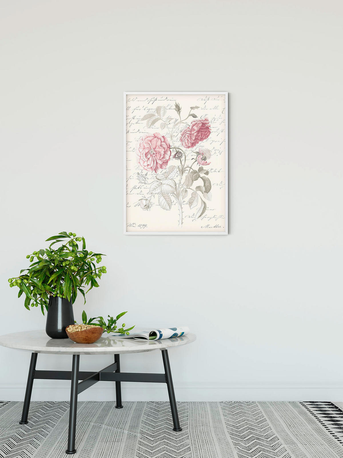Komar Poster Poème Rose Rosen B/L: ca. 40x50 cm Poème Rose - (40,00/50,00cm) - Komar