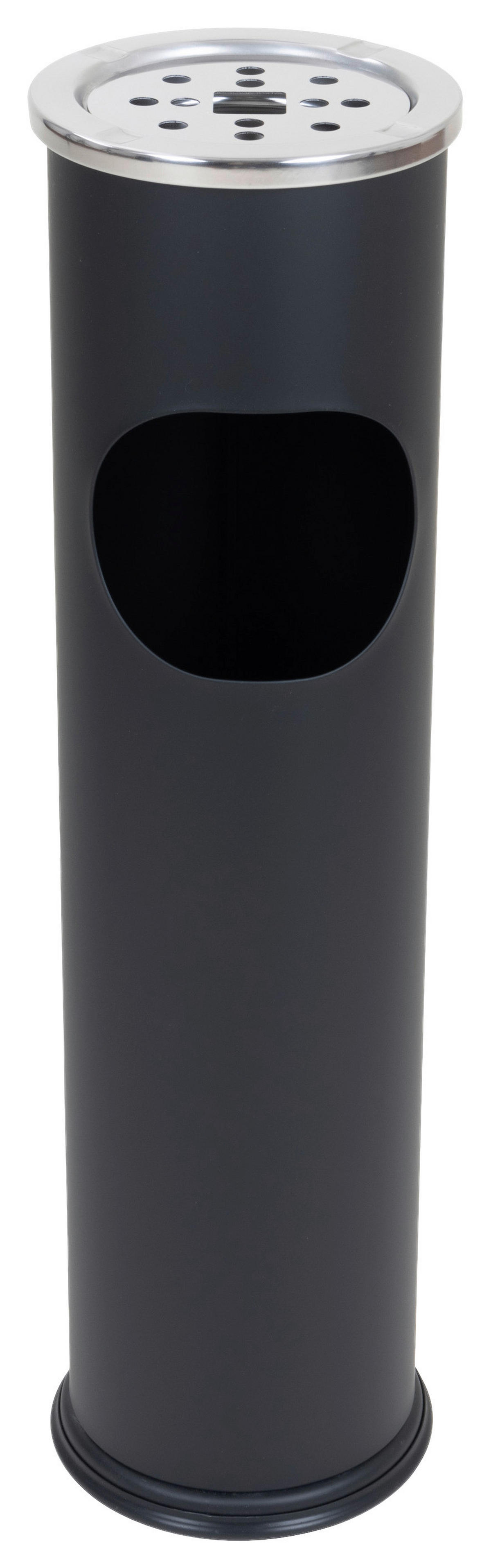 Aschenbecher schwarz Metall Stand-Aschenbecher/-Abfalleimer - schwarz
