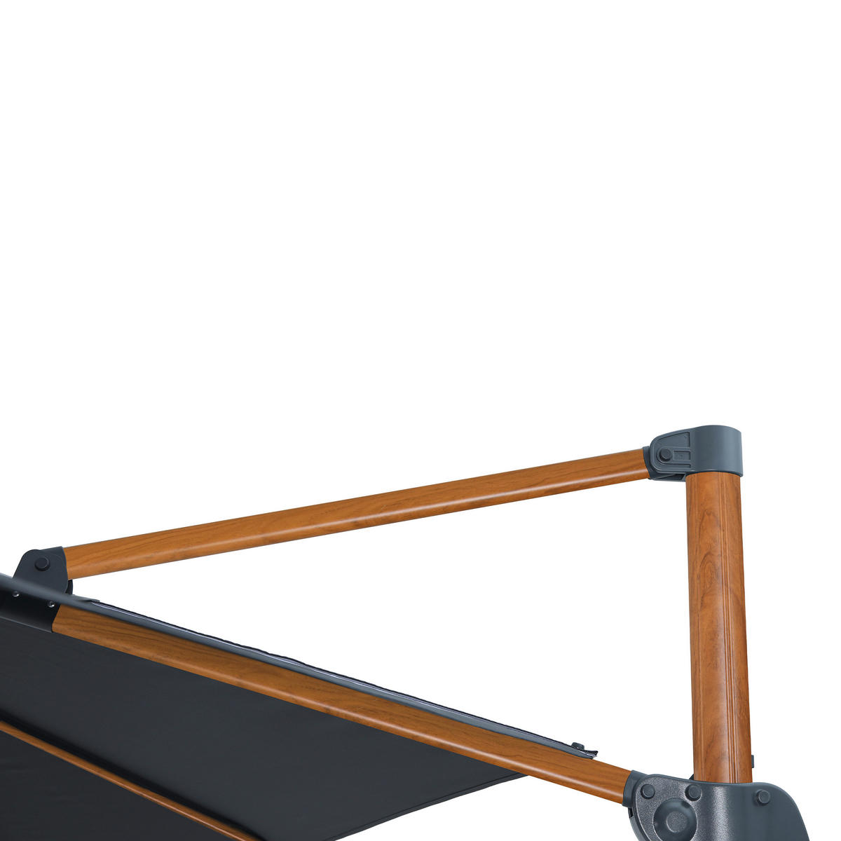 AXI Outdoor Living Ampelschirm Nima grau Textil B/H/L: ca. 300x250x300 cm Nima - braun/grau (300,00/300,00/250,00cm) - AXI Outdoor Living