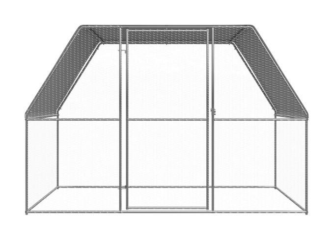 vidaXL Hühnerkäfig Hühnerkäfig - silber (300,00/3,00/200,00cm) - vidaXL