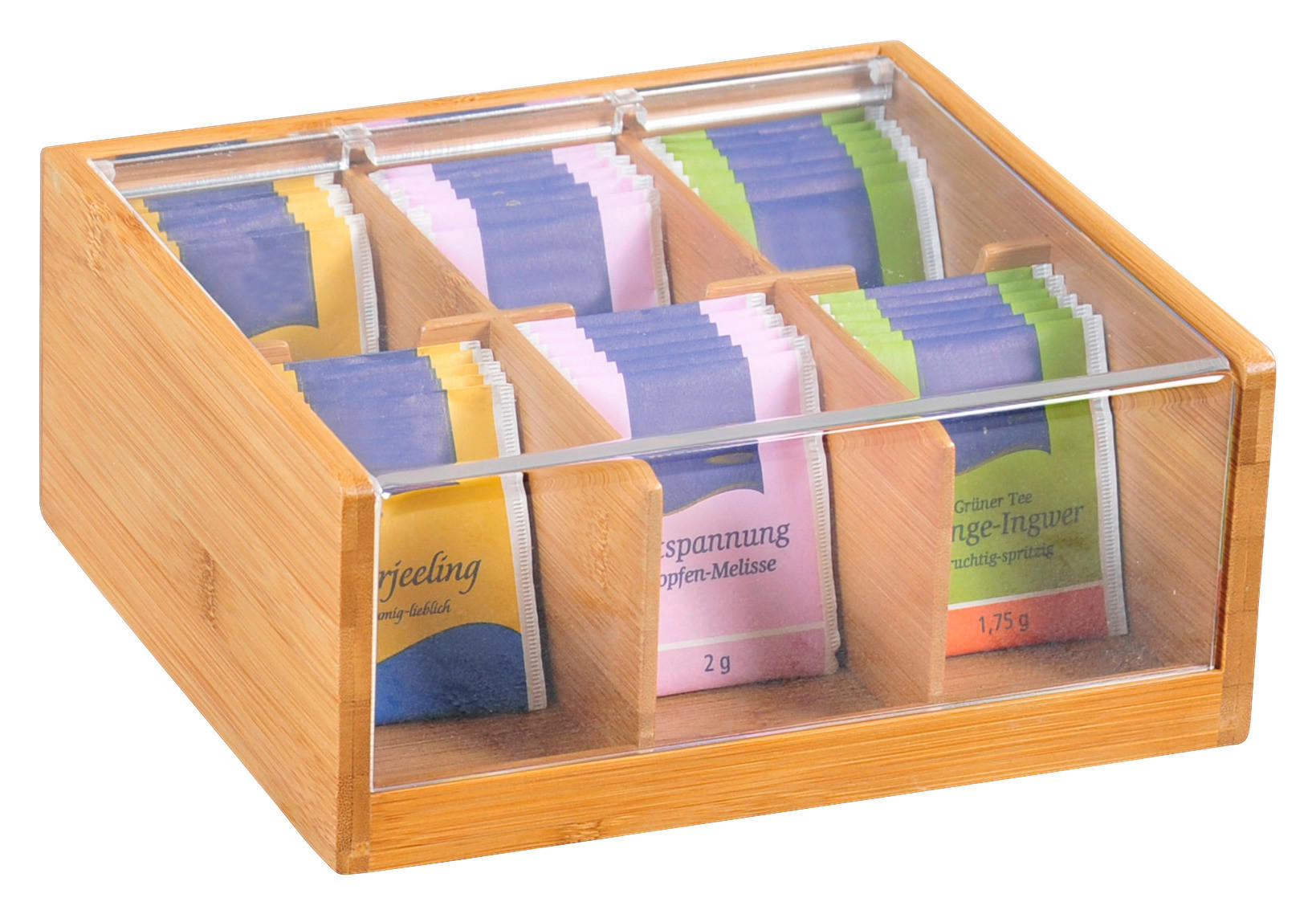 Kesper Teebox natur Bambus B/H/L: ca. 11x9,5x22 cm Teebox - natur (22,00/11,00/9,50cm) - Kesper