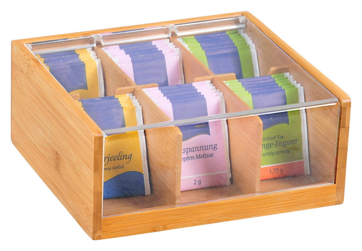 Kesper Teebox natur Bambus B/H/L: ca. 11x9,5x22 cm Teebox - natur (22,00/11,00/9,50cm) - Kesper