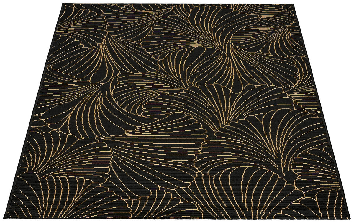 Webteppich Luxus schwarz B/L: ca. 160x230 cm Luxus - gold/schwarz (160,00/230,00cm)