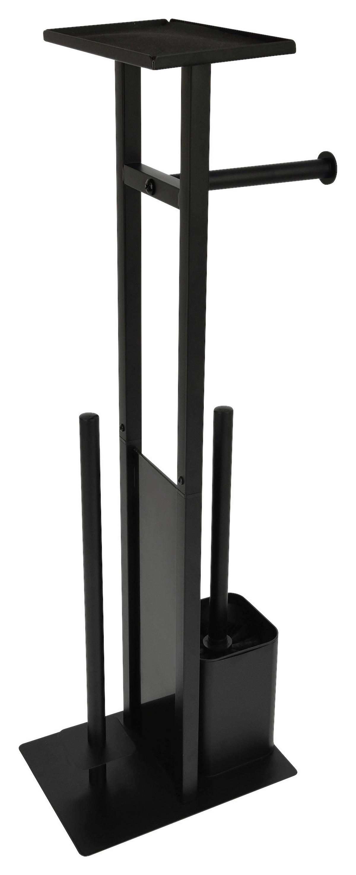 Stand-WC-Garnitur schwarz Edelstahl Stand-WC-Garnitur_Turin_4in1 schw. - schwarz (16,00/22,50/67,00cm) - Sensation