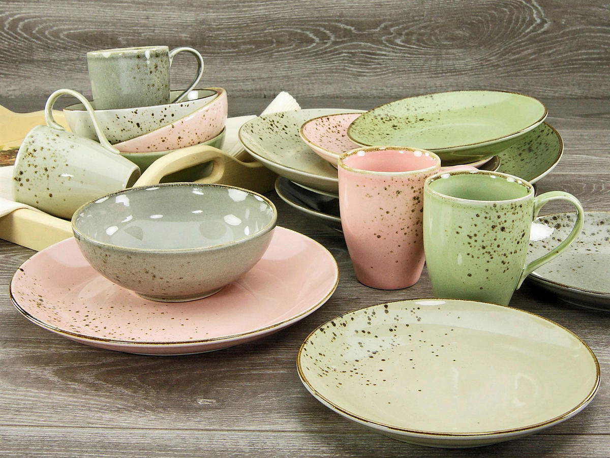 CreaTable Kombiservice Nature Collection VINTAGE GARDEN multicolor Steinzeug 16 tlg. Nature Collection VINTAGE GARDEN - multicolor - CreaTable