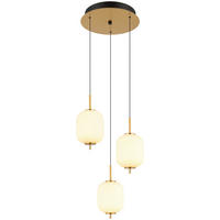 GLOBO Pendelleuchte messing Metall Glas H/D: ca. 150x35,5 cm 1.0 Brennstellen 15217-3 - messing (35,50/150,00cm) - GLOBO