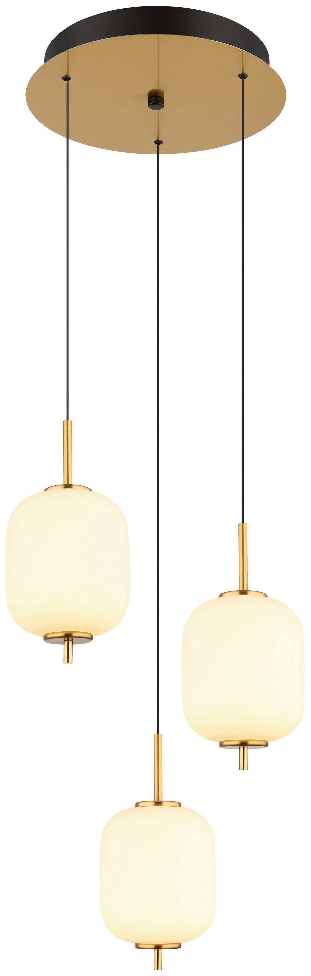 GLOBO Pendelleuchte messing Metall Glas H/D: ca. 150x35,5 cm 1.0 Brennstellen 15217-3 - messing (35,50/150,00cm) - GLOBO