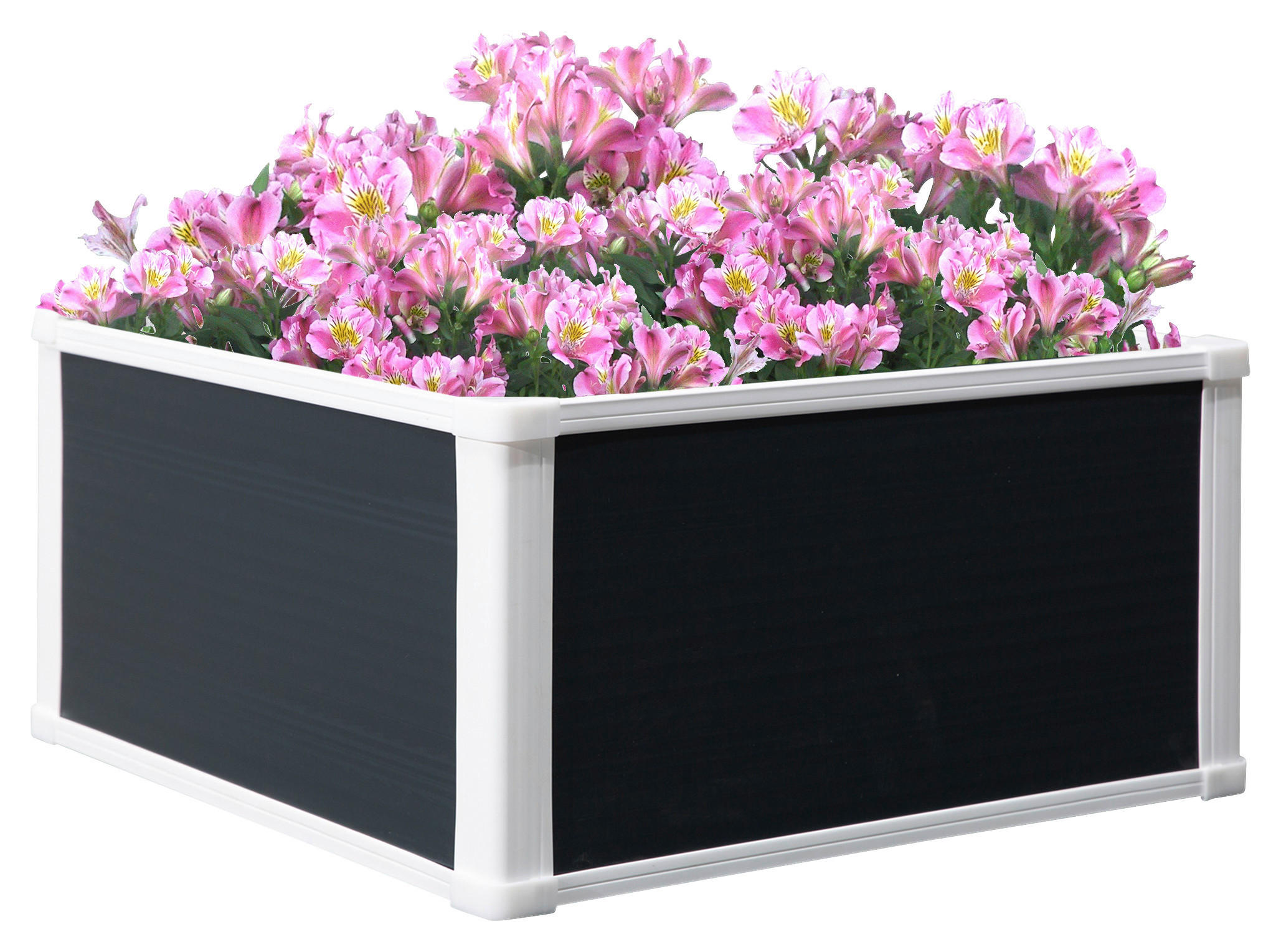 Outsunny Hochbeet grau B/H/L: ca. 60x30x60 cm Hochbeet - grau (60,00/60,00/30,00cm) - Outsunny