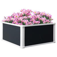 Outsunny Hochbeet grau B/H/L: ca. 60x30x60 cm Hochbeet - grau (60,00/60,00/30,00cm) - Outsunny