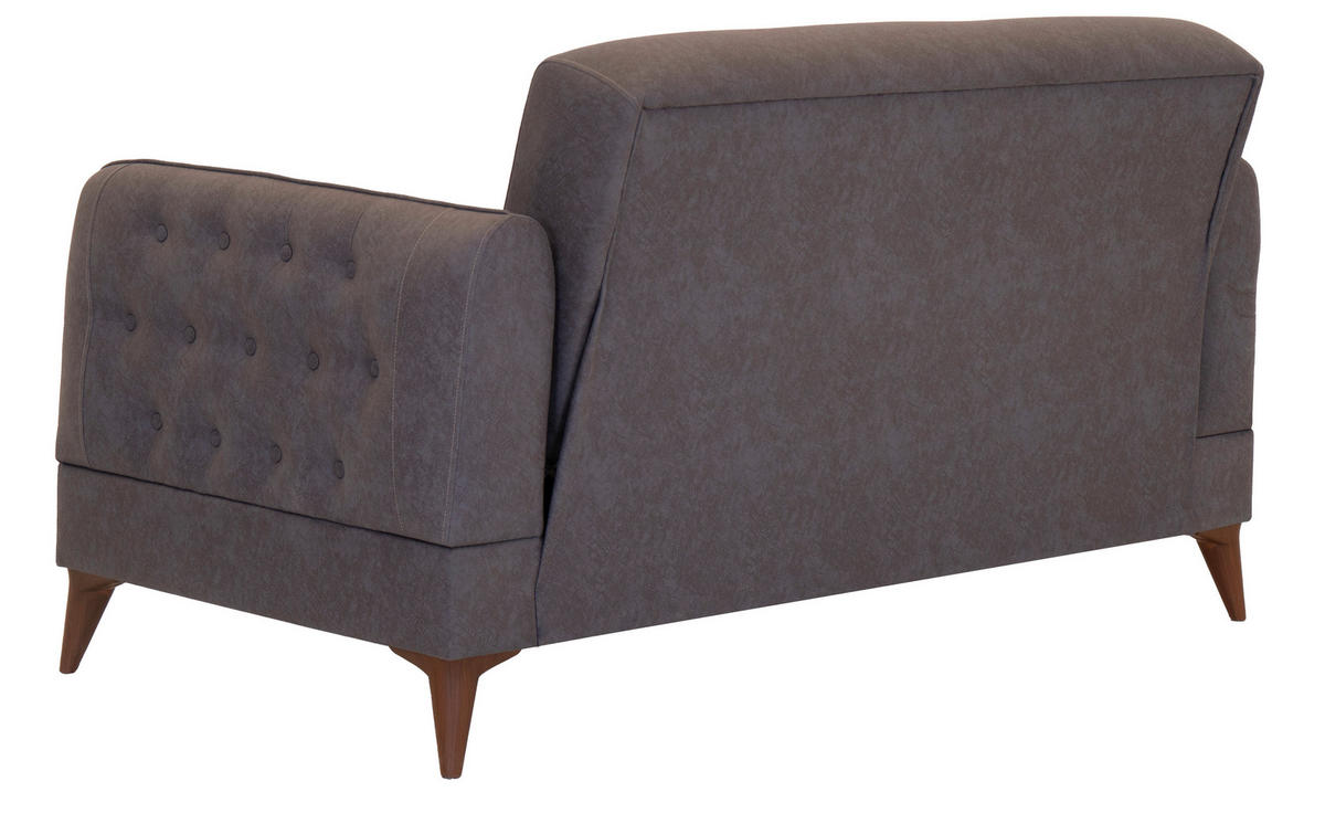 Sofa 3-2-1 Mislina blaugrau Microfaser Mislina - braun/blaugrau