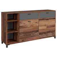Sideboard JACKSON Eiche Old Wood Nachbildung anthrazit B: ca. 160 cm JACKSON - Eiche/anthrazit (160,00cm) - byLIVING